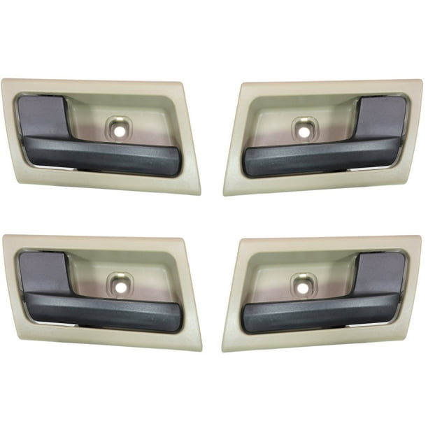 - Front/Rear Left/Right Flint/Black Interior Inner Inside Door Handle Set of 4 PT Auto Warehouse FO-2363AG-QP Black Lever with Gray Housing - Front/Rear Left/Right Flint/Black Interior Inner Inside Door Handle Set of 4 PT Auto Warehouse FO-2363AG-QP Black Lever with Gray Housing